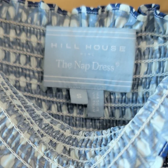 Hill House Light Blue and White Smocked Dress Seraphina - Picture 3 of 3